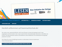 Tablet Screenshot of lesenmachtschule.de